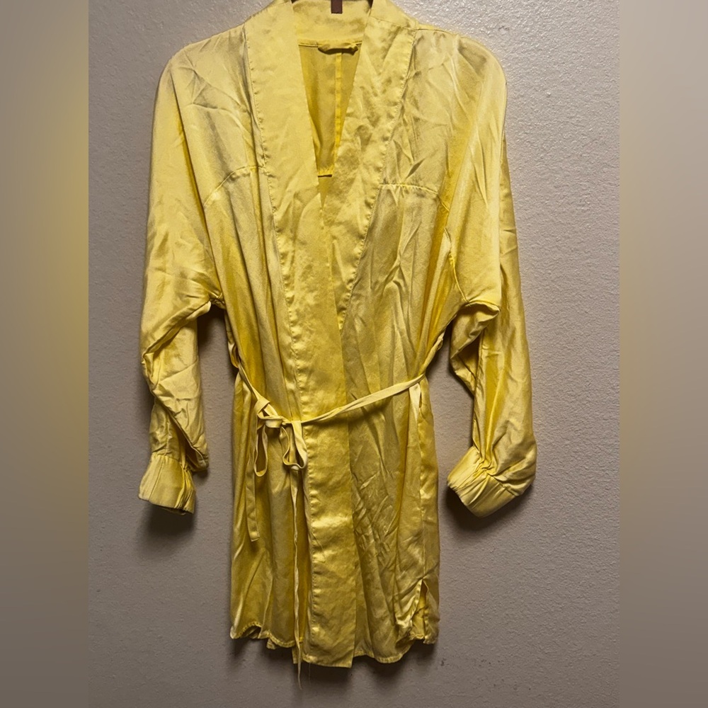 Lunya Yellow Women’s silk robe
